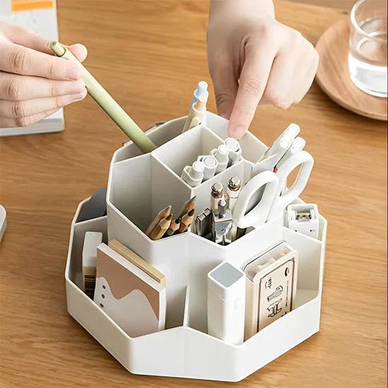 Pot a Crayon rotatif à 360° - Rangement Bureau - Rayon de Sérénité
