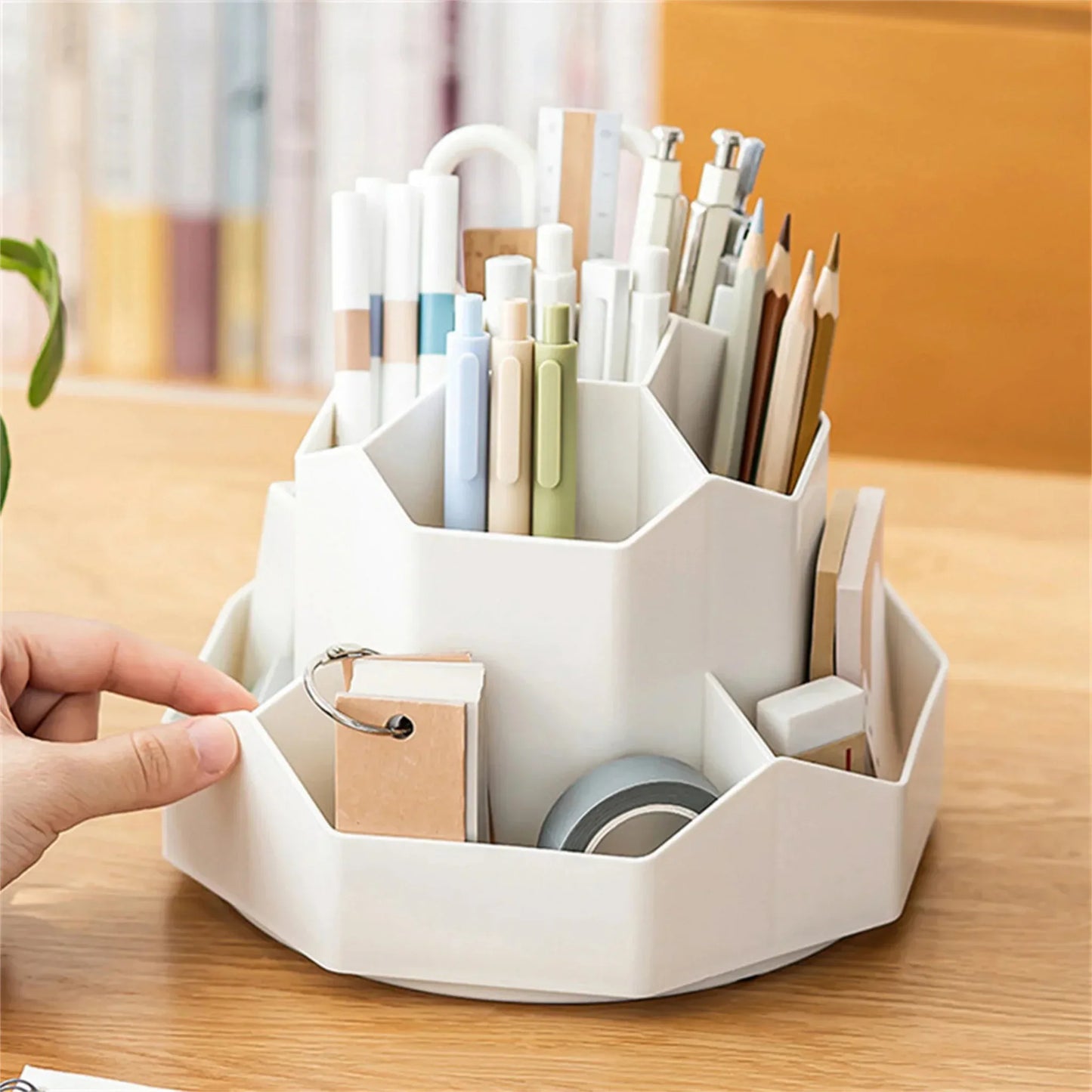 Pot a Crayon rotatif à 360° - Rangement Bureau - Rayon de Sérénité