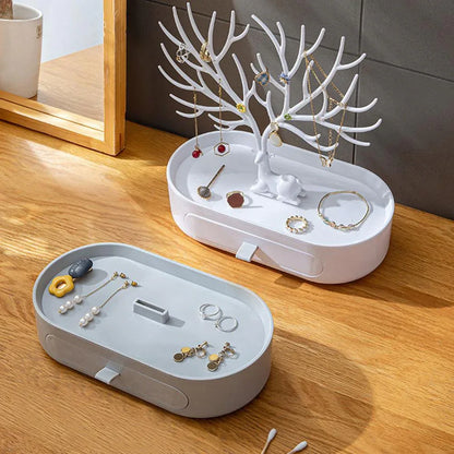 Présentoir à Bijoux | Cerf avec Tiroir - Rayon de Sérénité