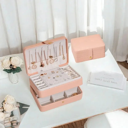 Rangement Bijoux en Cuir | ClassyCute™ - Rayon de Sérénité