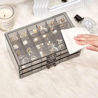 Rangement Bijoux | 72 Compartiments Translucide - Rayon de Sérénité