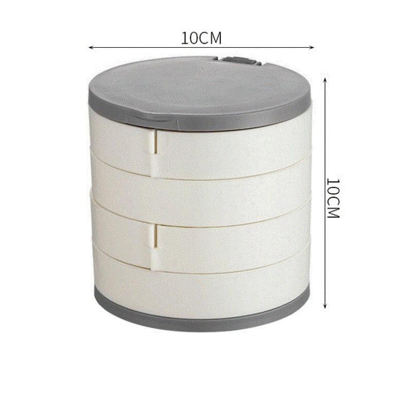 Rangement Bijoux Rotatif Blanc et Vert | ExquisBox™ - Rayon de Sérénité