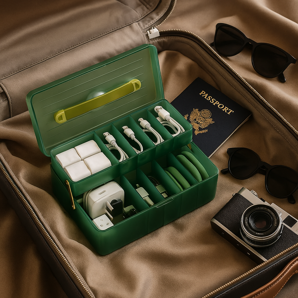 rangement-bureau-chargeurs-voyage