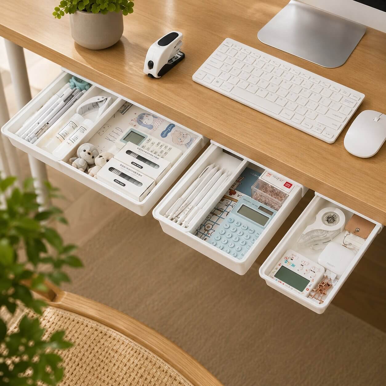 rangement bureau tiroir discret éfficace