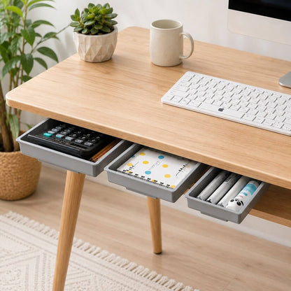 rangement bureau tiroir discret gris