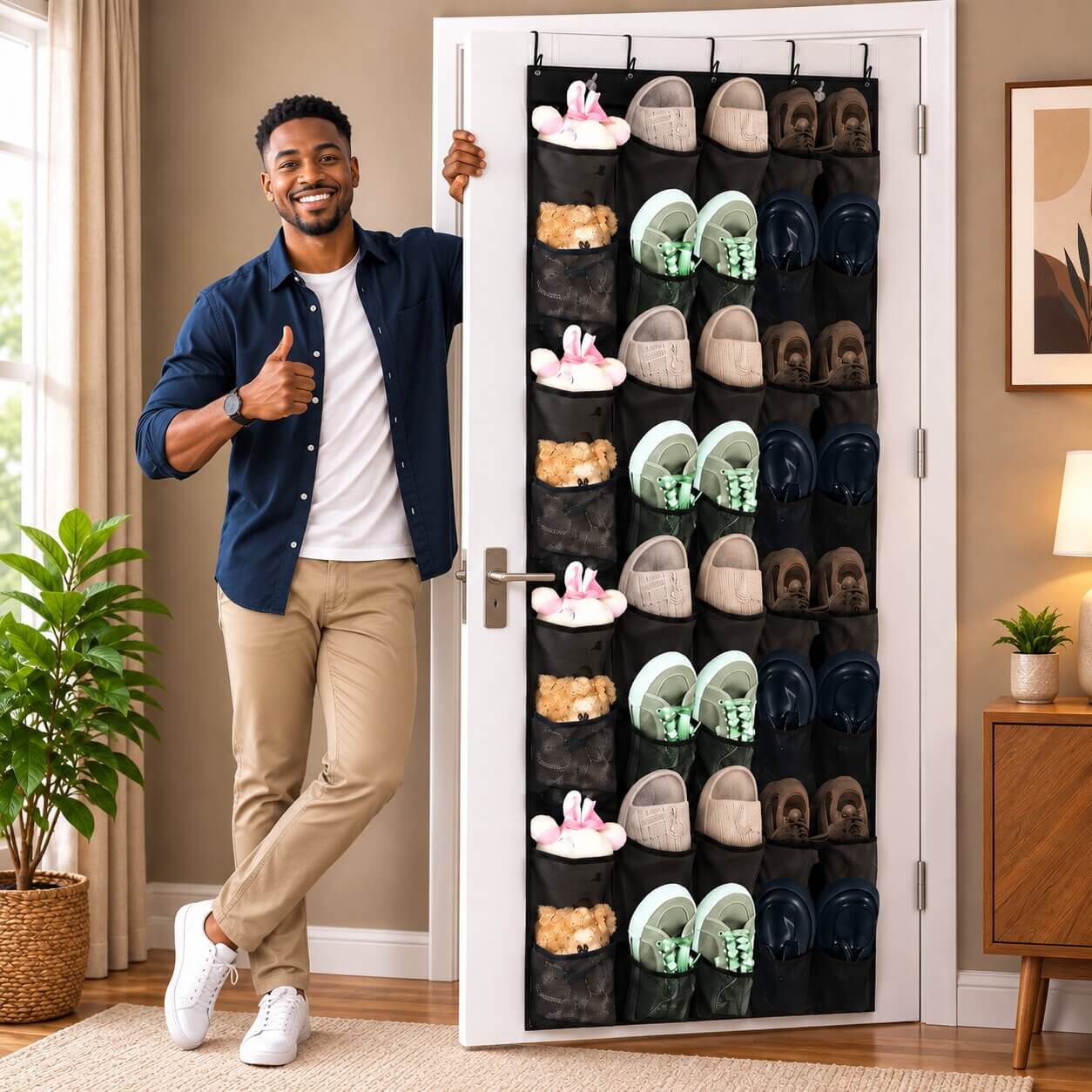 rangement chaussures suspendu pour porte sympa