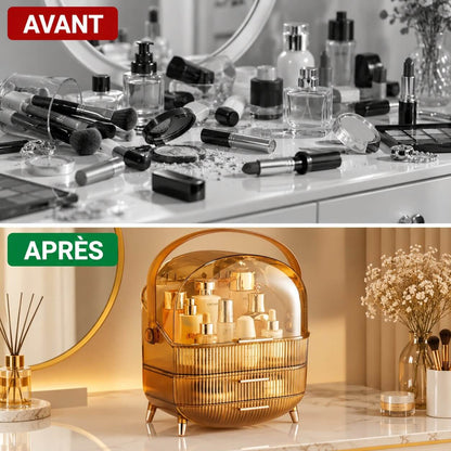 rangement maquillage clarea avant et apres