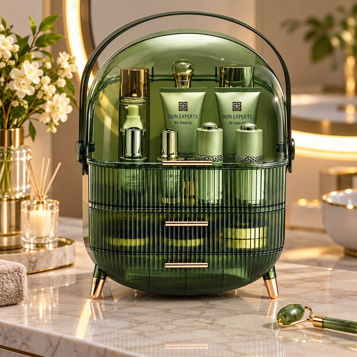 rangement maquillage clarea tendance