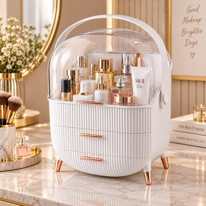 rangement maquillage elaris blanc