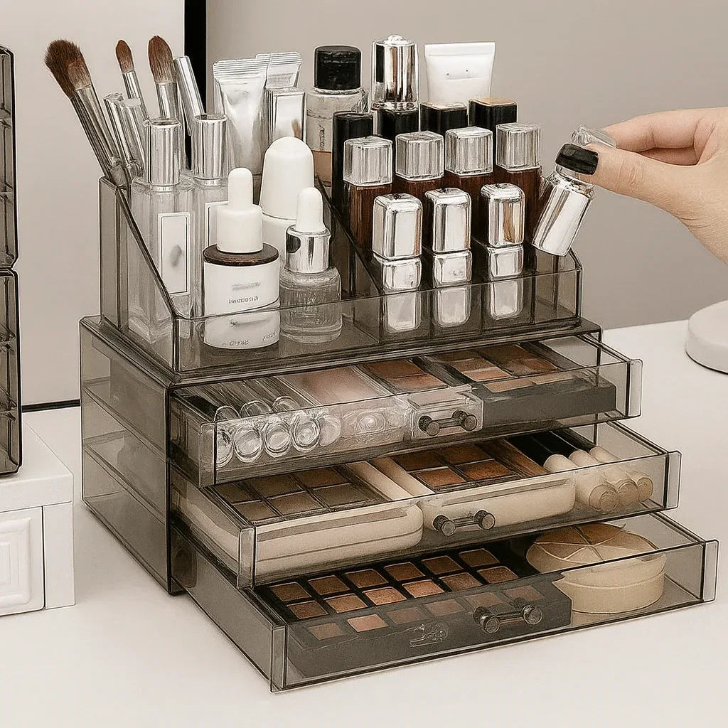 Rangement Maquillage | GlamClear™ - Rayon de Sérénité