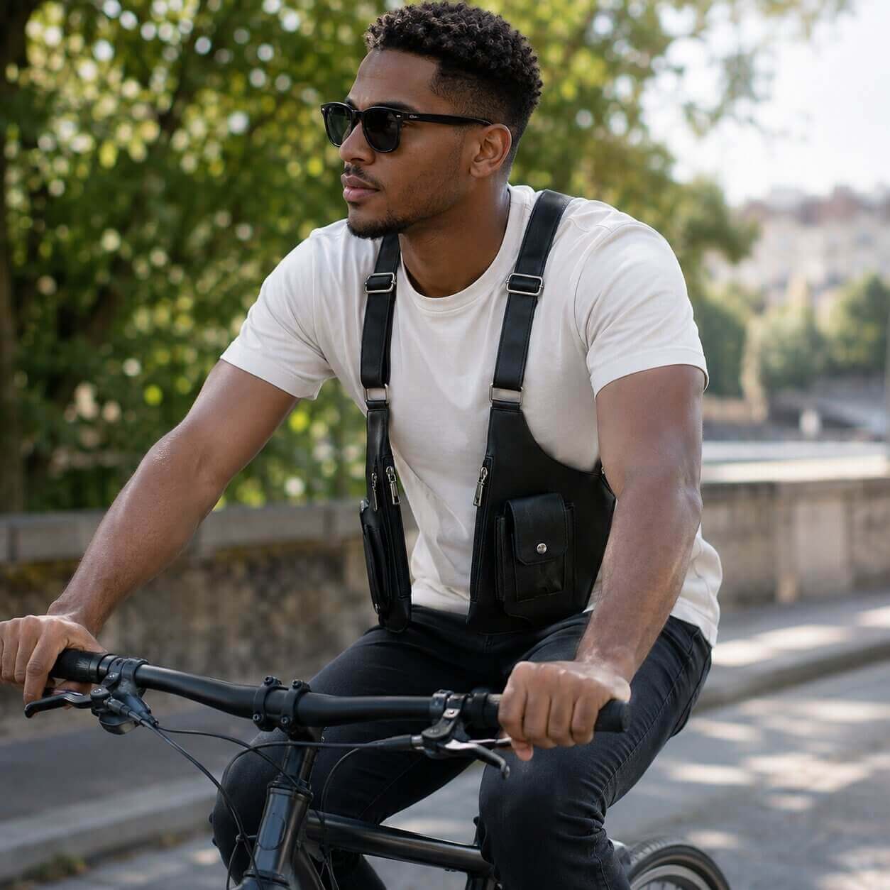 sac à bandoulière de poitrine parfait pour balade en vélo