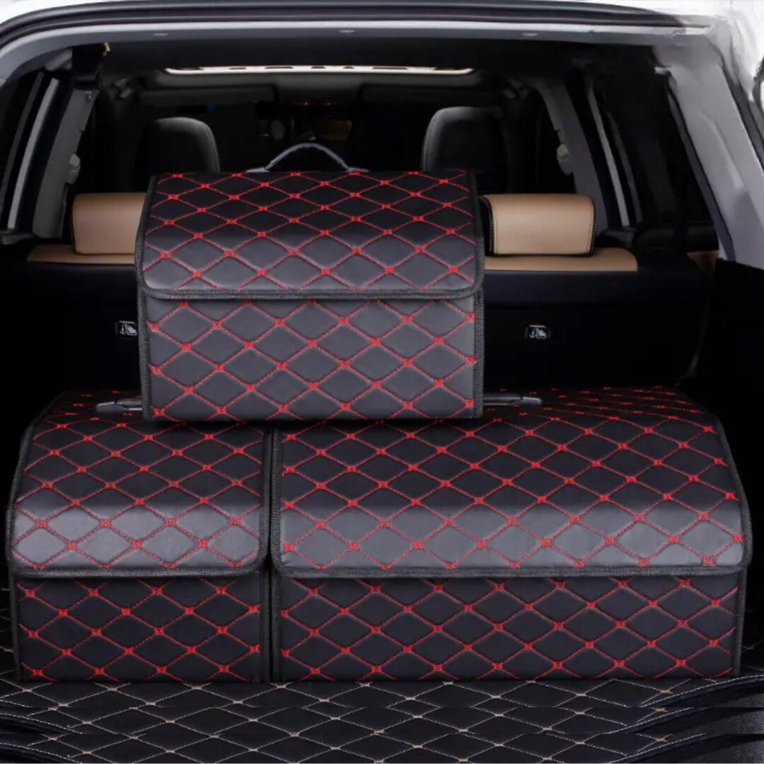 sac de rangement coffre voiture pliable en cuir