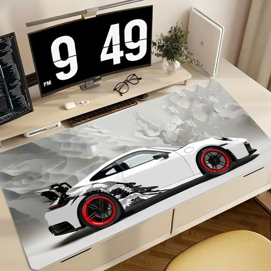 tapis-de-souris-Gamer-voiture-blanc