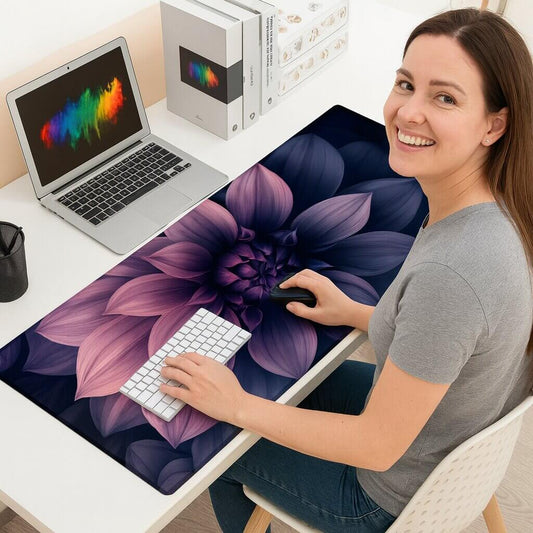 tapis de souris fleur violette