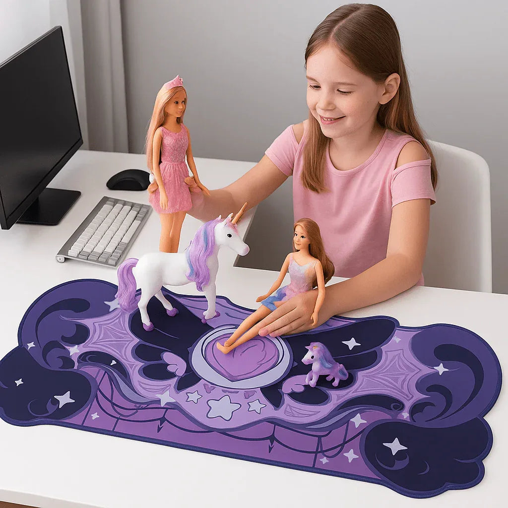 Tapis de Souris Gamer CœurDel™ - Un Souffle de Magie pour Travailler - Rayon de Sérénité