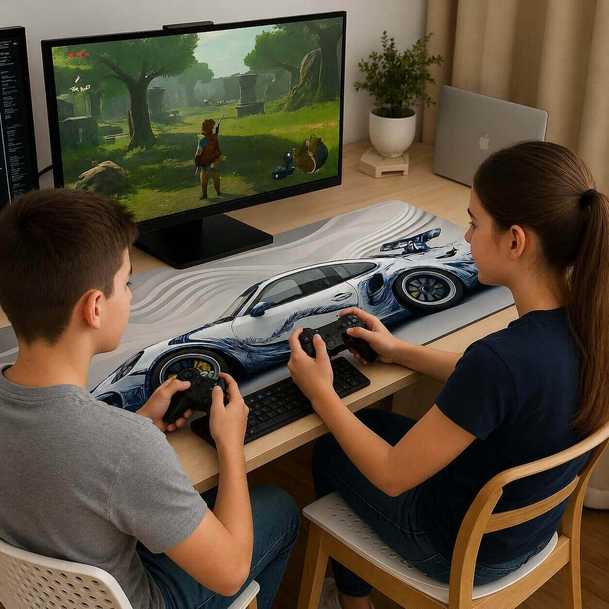 tapis de souris gamer voiture turbotrack charmant