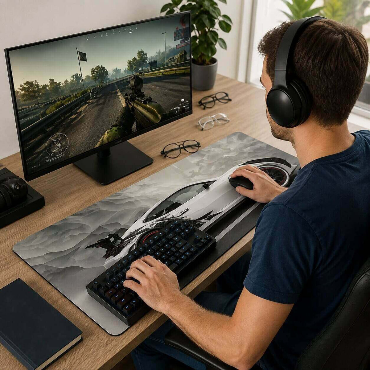 tapis de souris gamer voiture turbotrack fiable