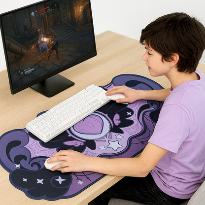Tapis de Souris Gamer CœurDel™ - Un Souffle de Magie pour Travailler