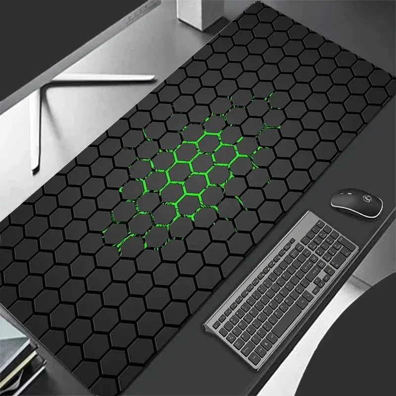 Tapis de Souris HexaGrip™ - Élégance Géométrique, Confort de Glisse - Rayon de Sérénité
