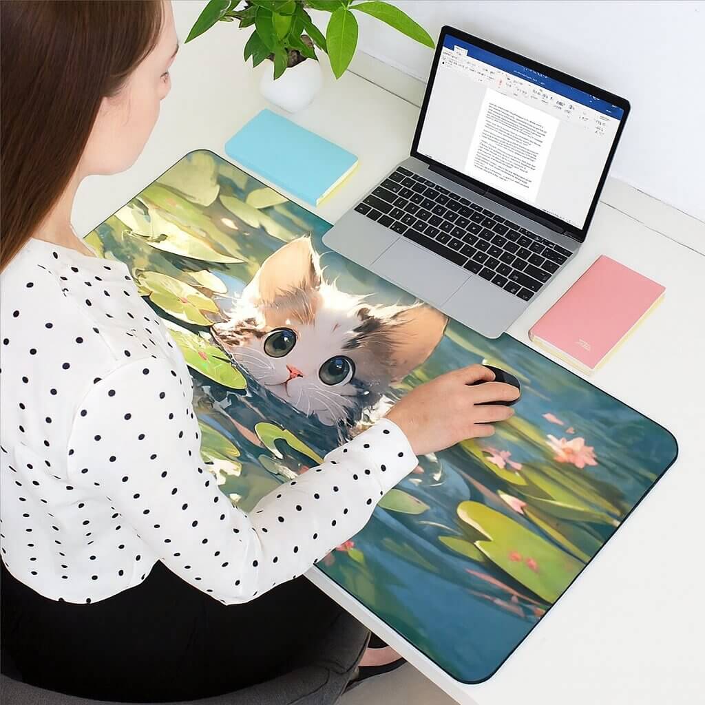 tapis de souris motif chat mignon