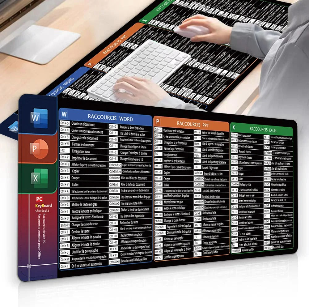 tapis-de-souris-office-raccourci-clavier