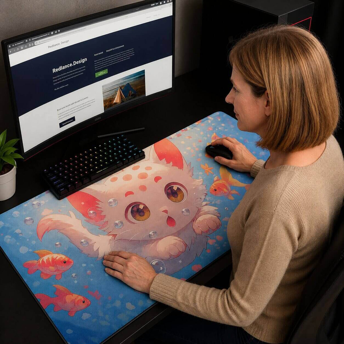 tapis de souris xl kittyclick moderne