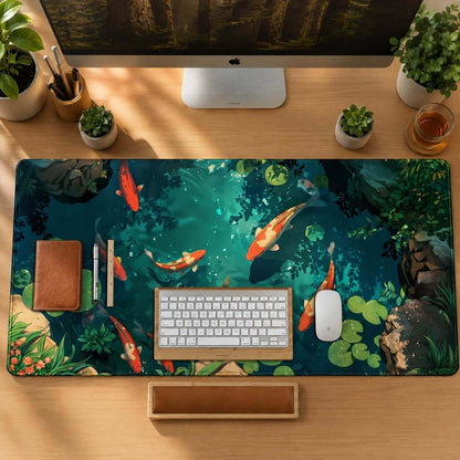 tapis de souris xl motif koi fish utile