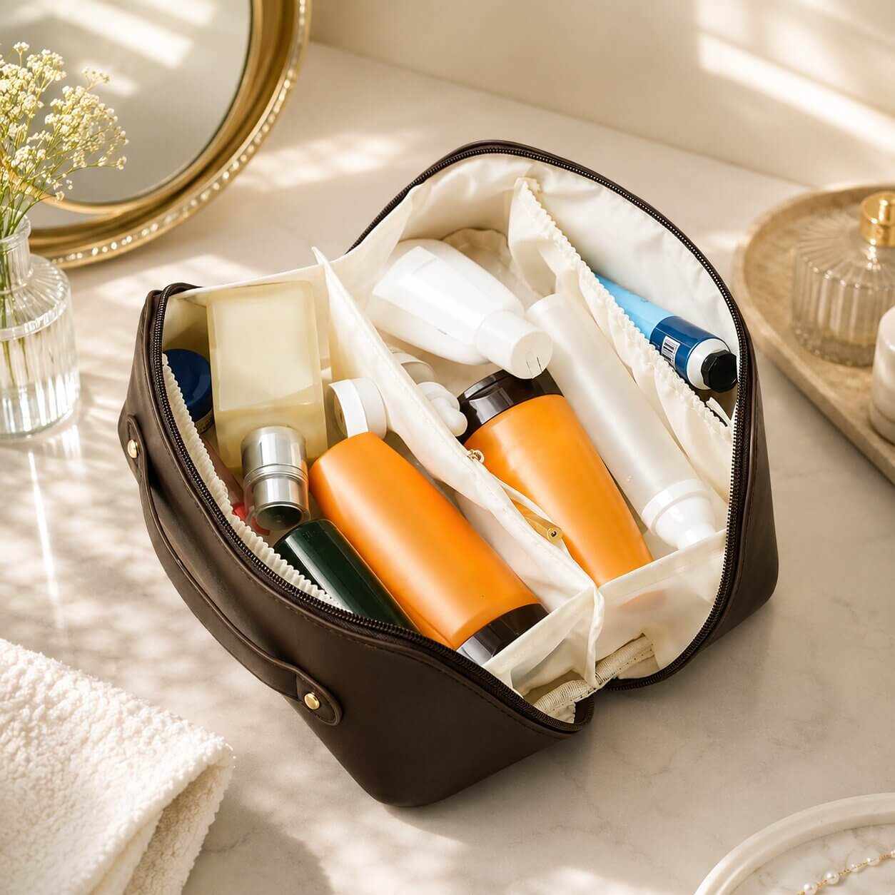 trousse de toilette pour femme glamoria moderne