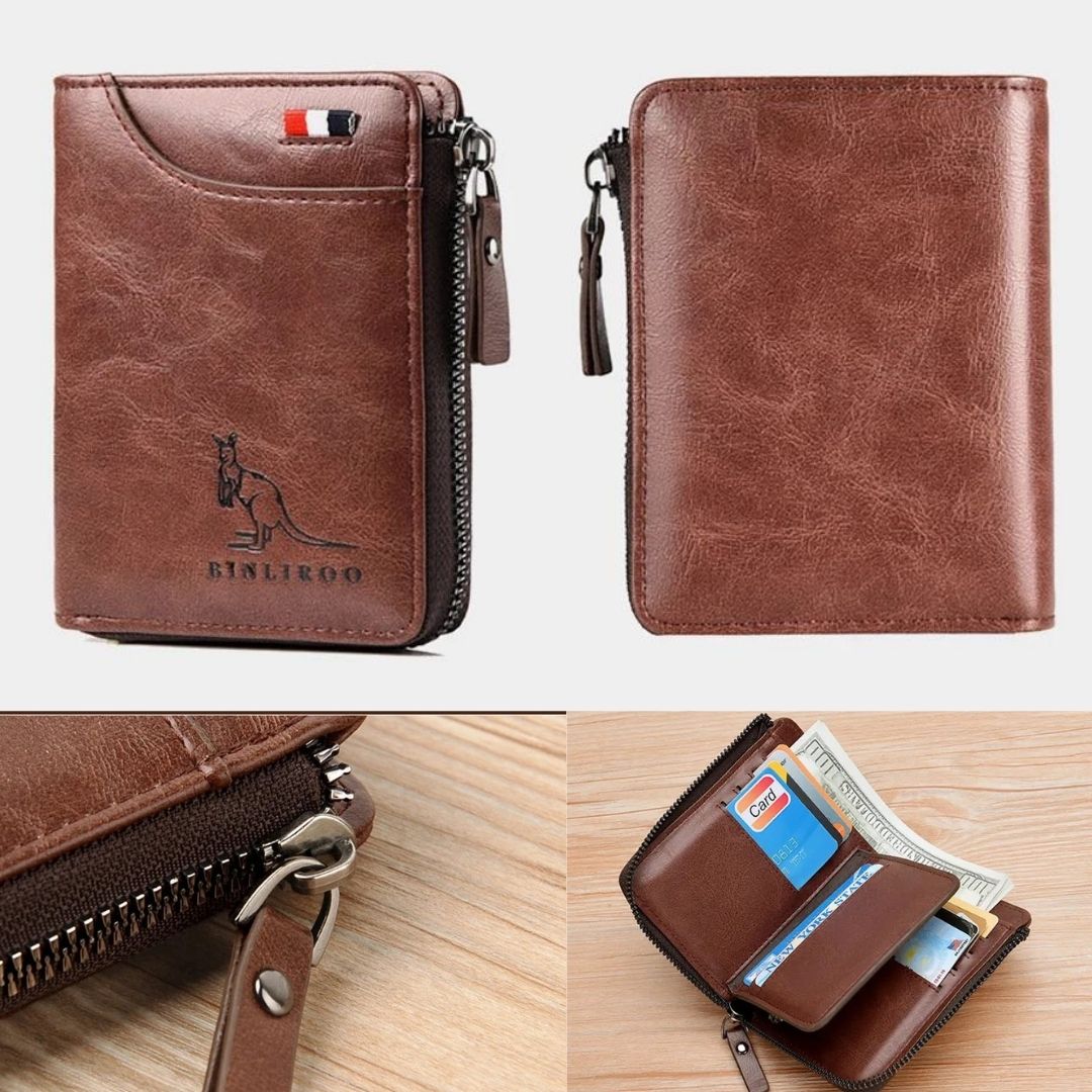 DAVE WALLET - Portefeuille en cuir véritable pour homme - Rangements et ses usages