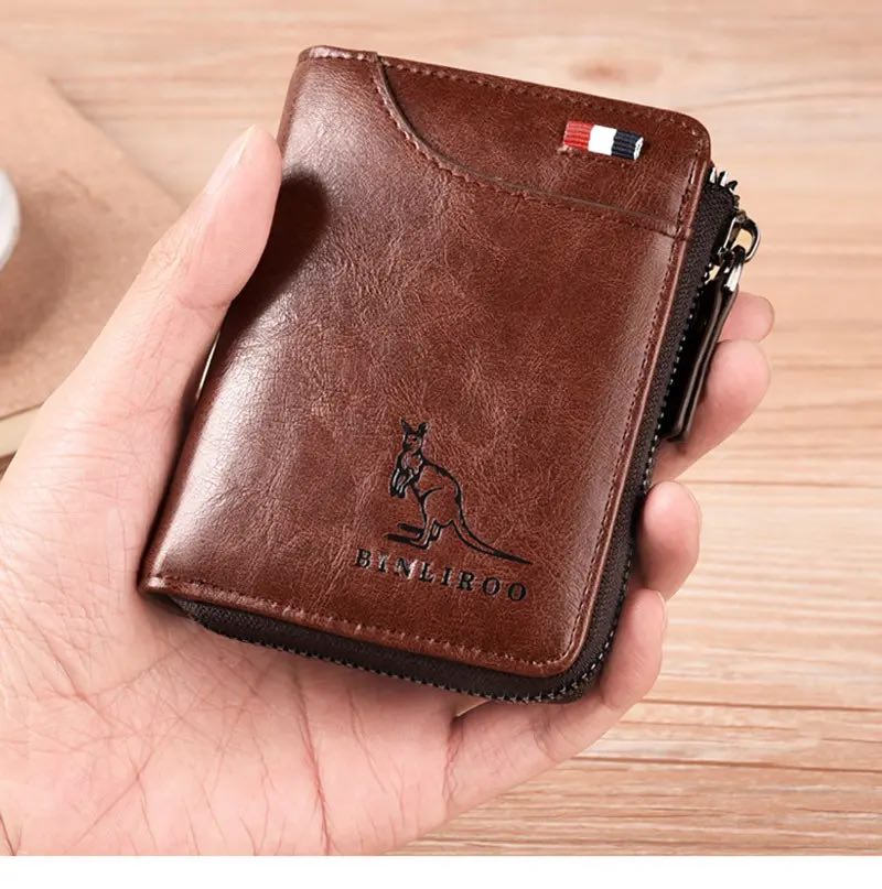 MEN WALLET - Portefeuille en cuir véritable pour hommes - Rangements et ses usages