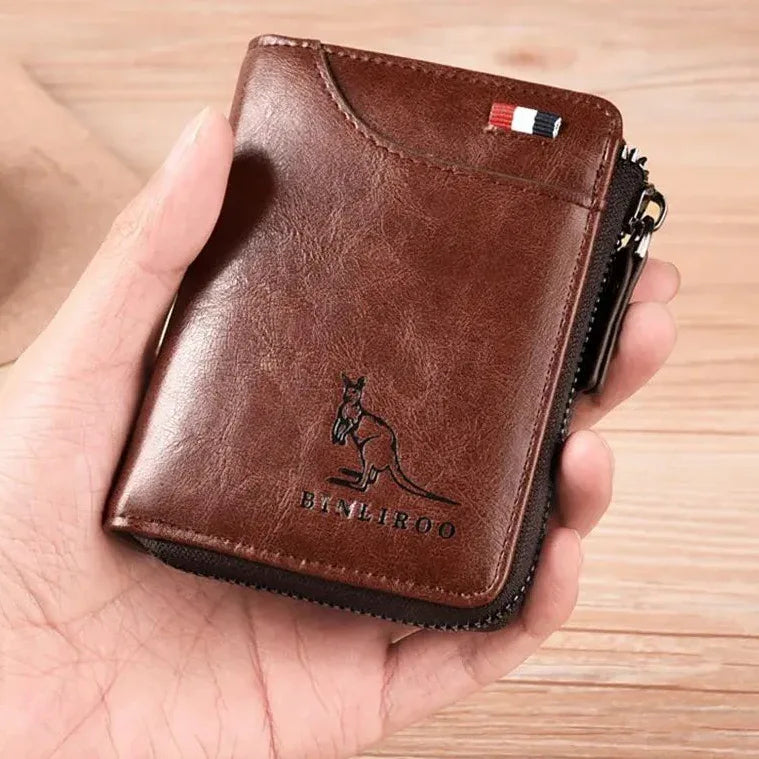 Portefeuille Homme à Fermeture en Cuir PU | DaveWallet™