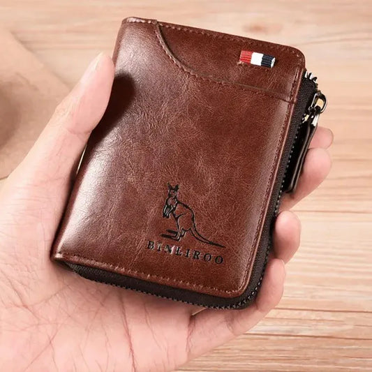 Portefeuille Homme à Fermeture en Cuir PU | DaveWallet™ - Rayon de Sérénité